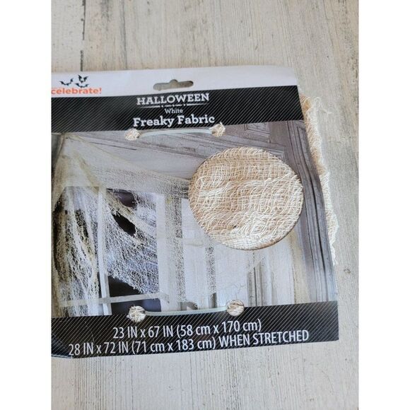 Halloween white freaky fabric home hanging web decor - Picture 3 of 7